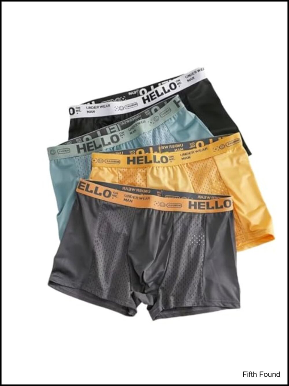 Men's Mesh Ice Silk Nylon Underwear Breathable Boxer Briefs Multipack